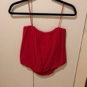 Alice and Okivia Fuschia strapless top